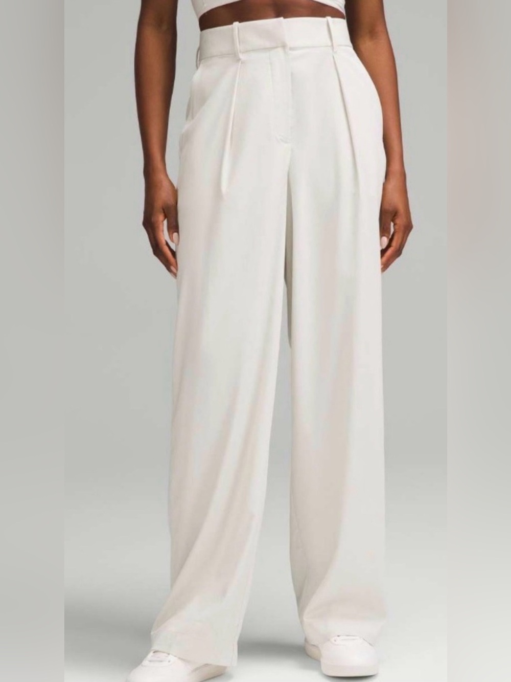 lululemon Pleated High-Rise Trouser Wide Leg Bone